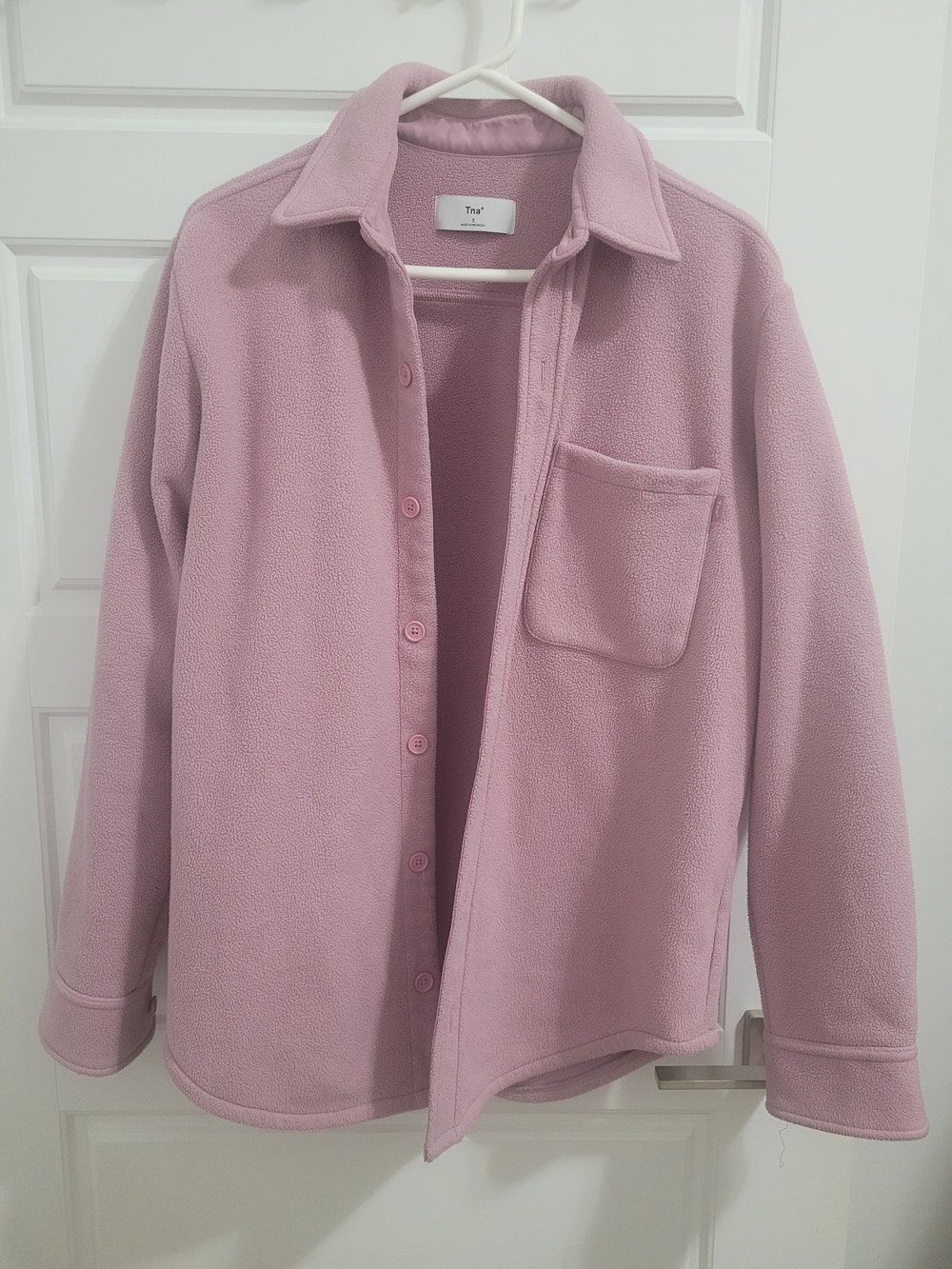 TNA Pastel Lilac Fleece Shacket